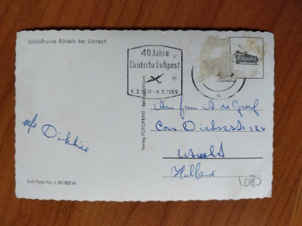 Postcard Schlossruine bei Lorrach - Image 2