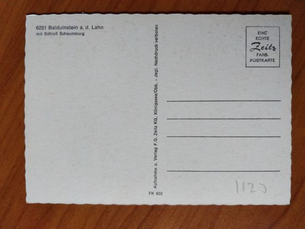 Postcard Schloss Schaumburg Balduinstein - Image 2