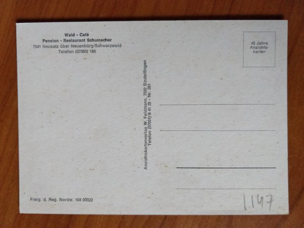 Postcard Wald Cafe Neusatz - Image 2