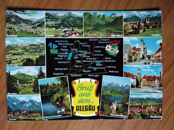 Postcard Gruss aus dem Allgau
