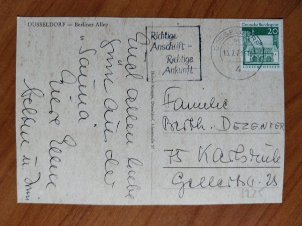 Postcard Dusseldorrf Berliner Allee - Image 2