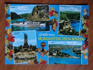 Postcard Grusse vom Rhein