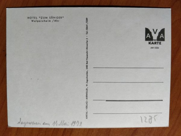 Postcard Hotel Zum Sanger Ahr - Image 2
