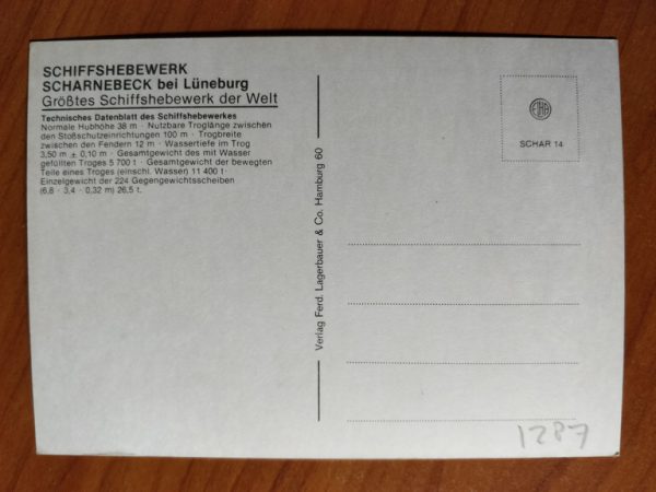Postcard Schiffshebewerk Charnebeck Luneburg - Image 2