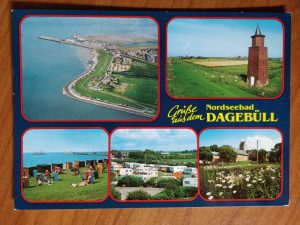 Postcard Nordseebad Dagebull