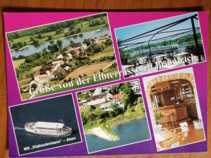 Postcard Elbterrasse Brambach