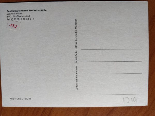 Postcard Fachkrankenhaus Weihersmuhle Grosshabersdorf - Image 2