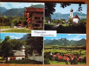 Postcard Degerndorf Brannenburg
