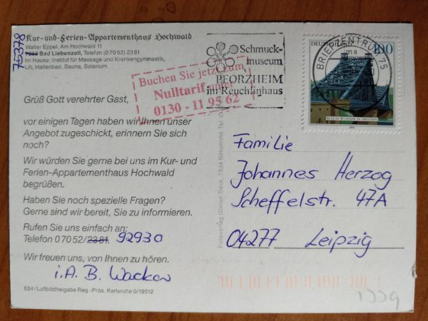 Postcard Hochwald Bad Liebenzell - Image 2