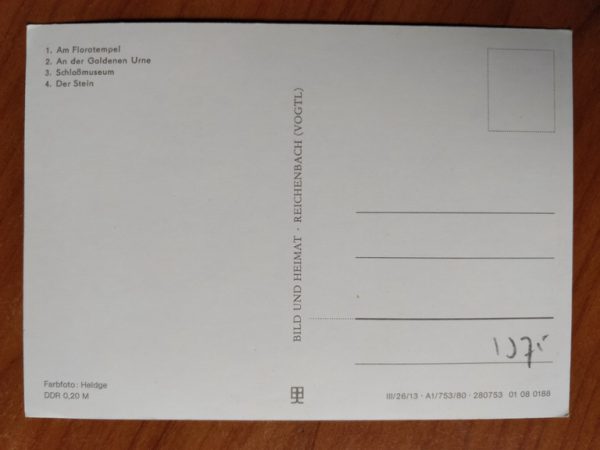 Postcard Worlitzer Park without stamps - Image 2