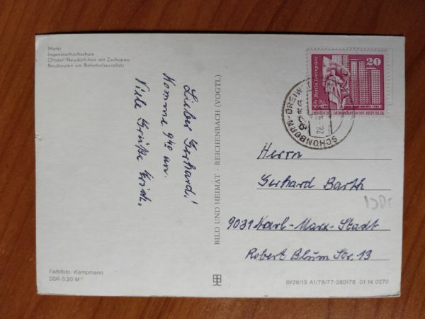 Postcard Mittweida Markt - Image 2