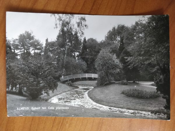 Postcard Almelo Egbert ten Cate plantsoen