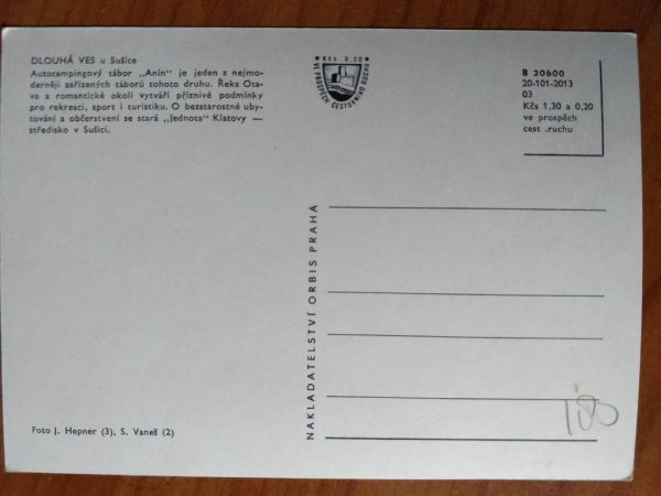 Postcard Dlouhá Ves Autocamping Anin - Image 2