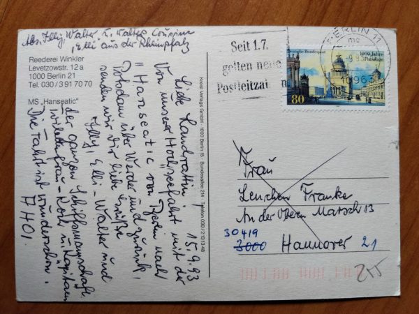 Postcard Rederei Winkler Boat Berlin - Image 2