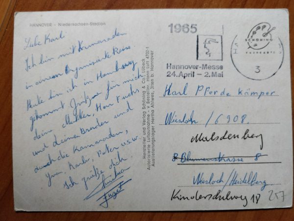 Postcard Footbal Stadium HSV  Hannover - Image 2