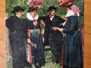 Postcard Schwarzwald Trachten Sint Georgen