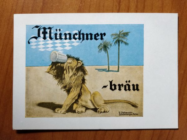 Postcard Munich Beer Brau