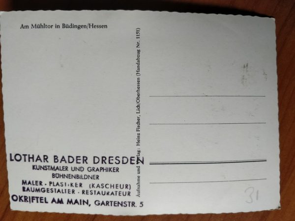 Postcard Am Muhltor in Budingen Hessen - Image 2