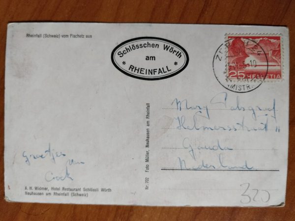 Postcard Rheinfall Schweiz Castle - Image 2