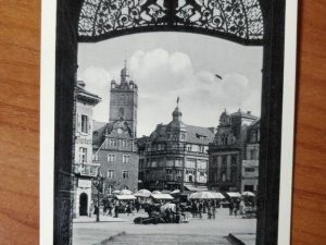 Postcard Darmstadt Marktplatz