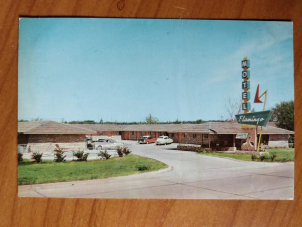 Postcard Flamingo Motel Oklahama