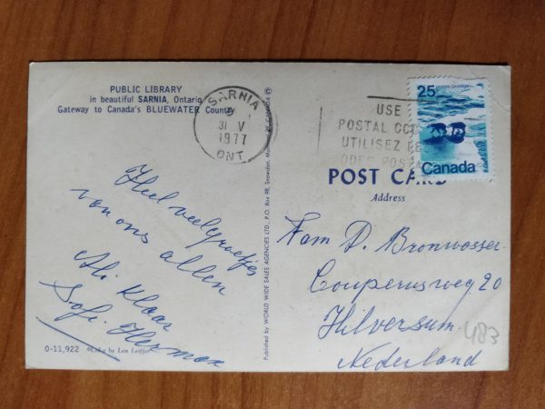Postcard Library Sarnia Ontario - Image 2