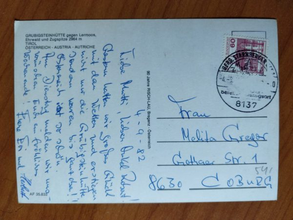 Postcard Grubigstein Hutte - Image 2