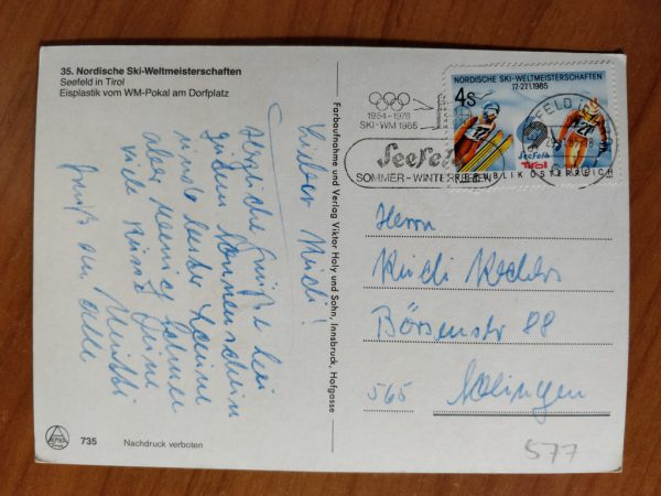 Postcard WM 1985 Seefeld - Image 2