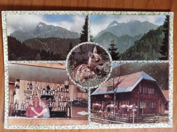 Postcard Wurzenpass Grenze