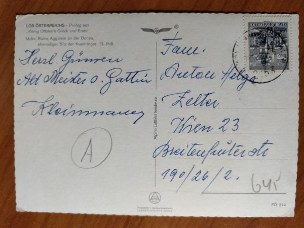 Postcard Lob Austria Castle - Image 2