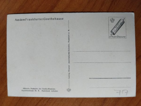 Postcard Frankfurt Goethehause - Image 2