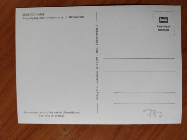 Postcard Nurnberg Bergaufgang - Image 2