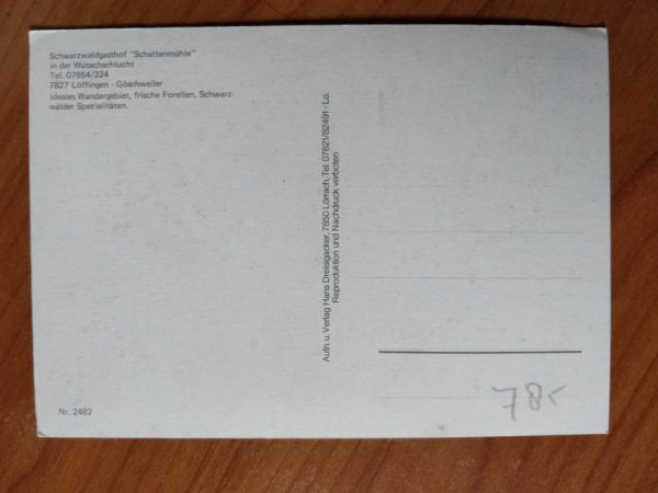 Postcard Schwarzwaldgasthof Loffingen - Image 2