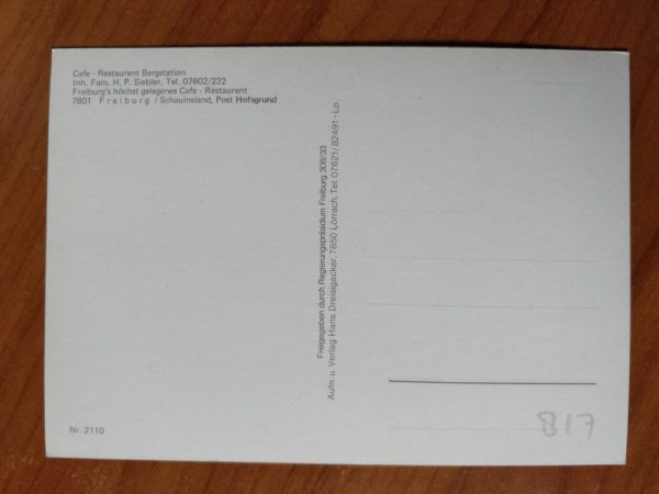 Postcard Cafe Bergstation Freiburg - Image 2