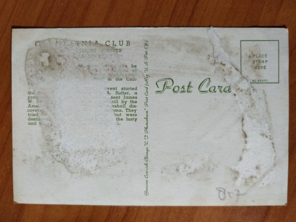 Postcard California Club Las Vegas Nevada - Image 2