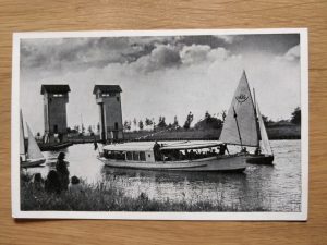 Postcard Boat Hengelo Twentekanaal