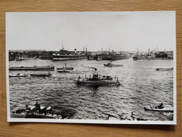 Postcard Amsterdam Haven het IJ