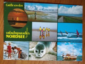 Postcard Grusse von dem Urlaubsparadies Nordsee