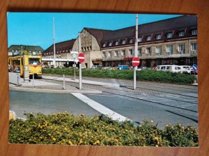 Postcard Karlsruhe Bahnhof
