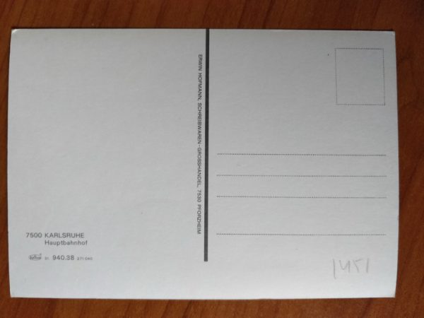 Postcard Karlsruhe Bahnhof - Image 2