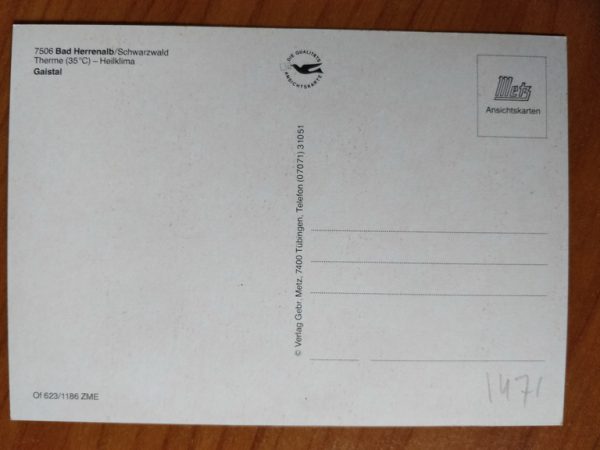 Postcard Bad Herrenalb Schwarzwald Gaistel - Image 2