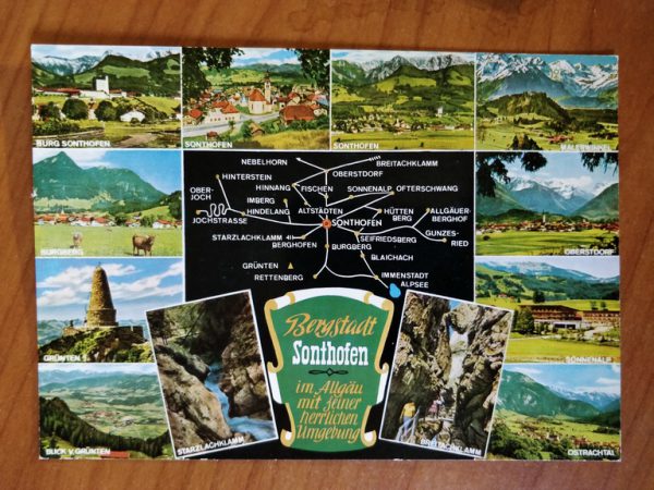 Postcard Bergstadt Sonthofen