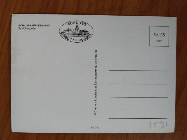 Postcard Castle Schloss Buckenburg Inside - Image 2