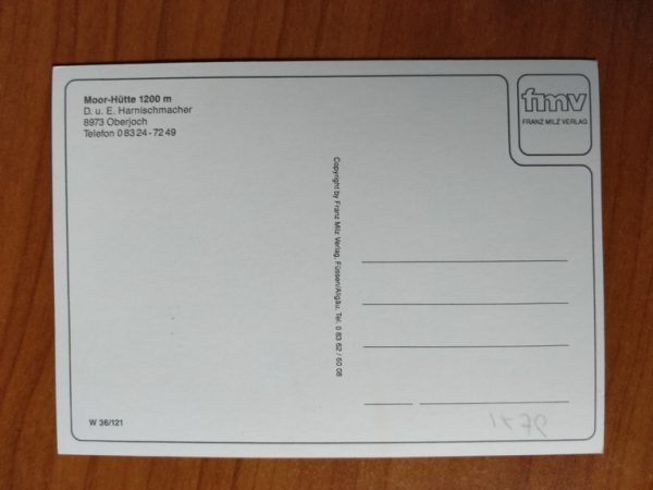 Postcard Moor Hutte Oberjoch - Image 2