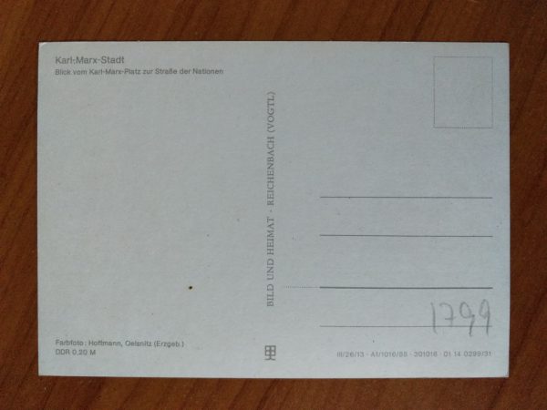 Postcard Karl Marx Stadt Karl Marx Platz - Image 2