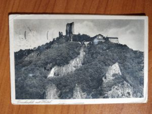 Postcard Drachenfels mit Hotel