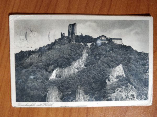 Postcard Drachenfels mit Hotel