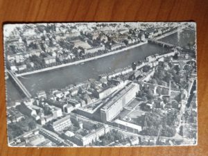 Postcard Basel Fliegeraufnahmen