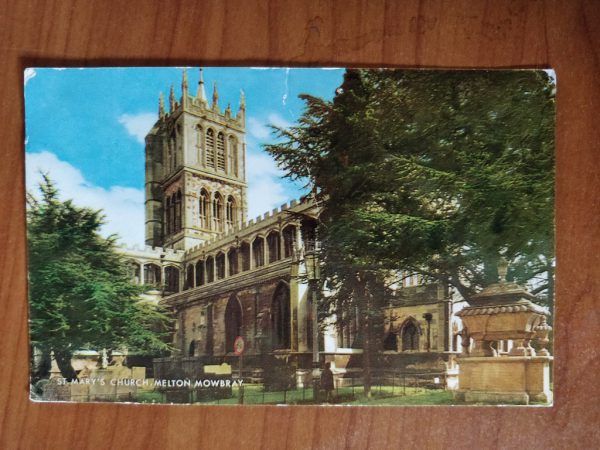 Postcard Church Melton Mowbray
