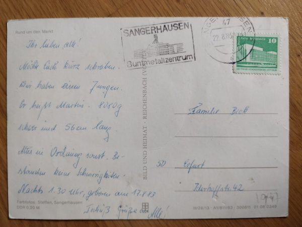 Postcard Sangerhausen 5 pictures - Image 2